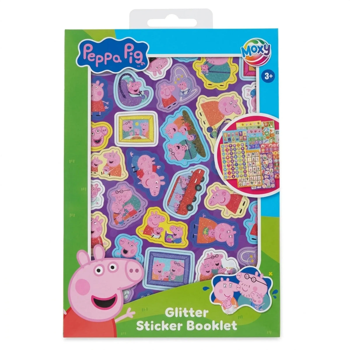 Livro de autocolantes brilhantes Peppa Pig A5 8 folhas